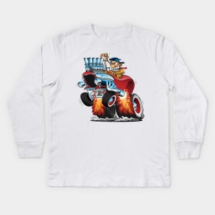 Highboy Hot Rod Race Car Cartoon Kids Long Sleeve T-Shirt